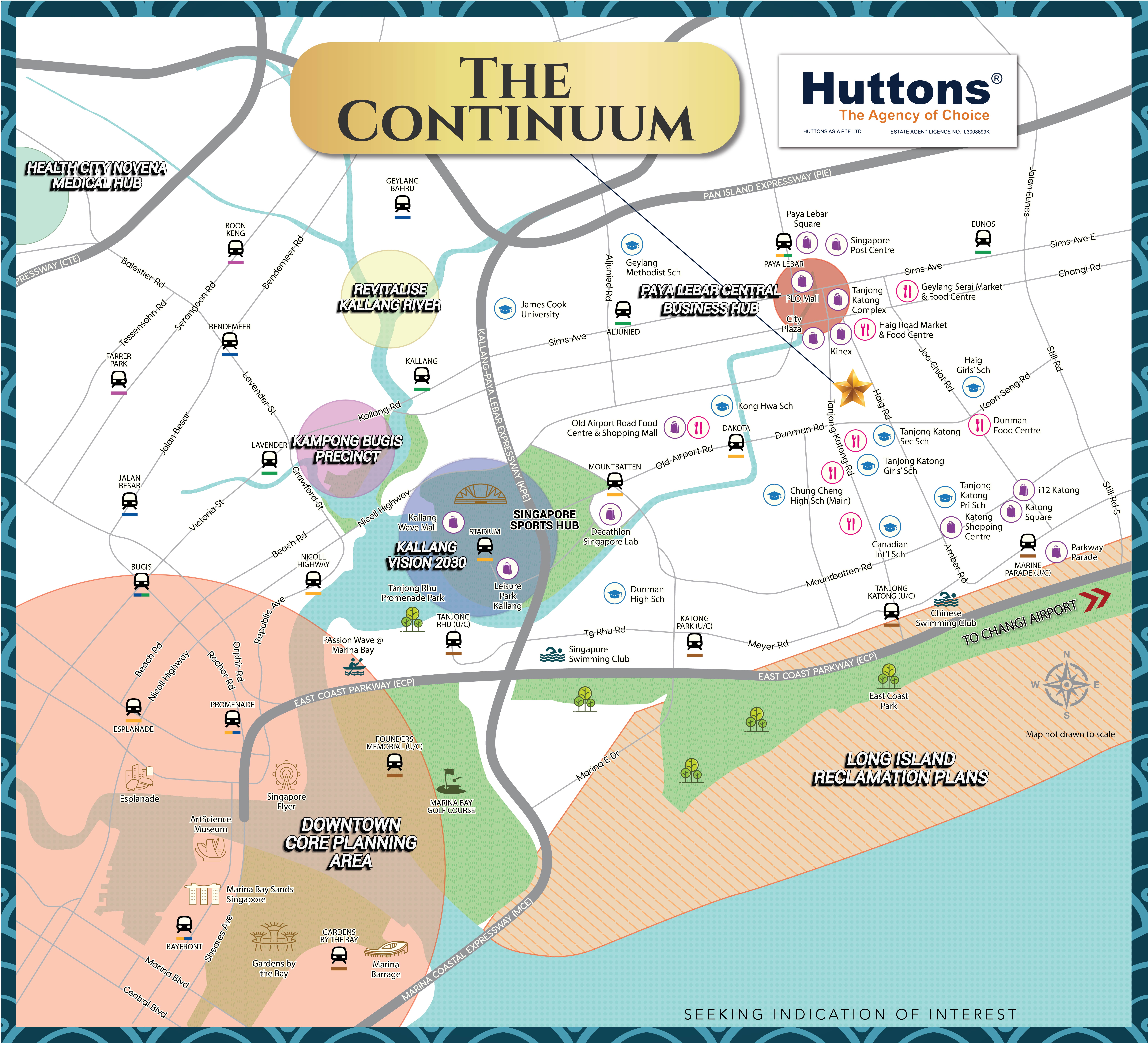 The Continuum — location map, Thiam Siew Avenue, East Coast / Marine Parade
